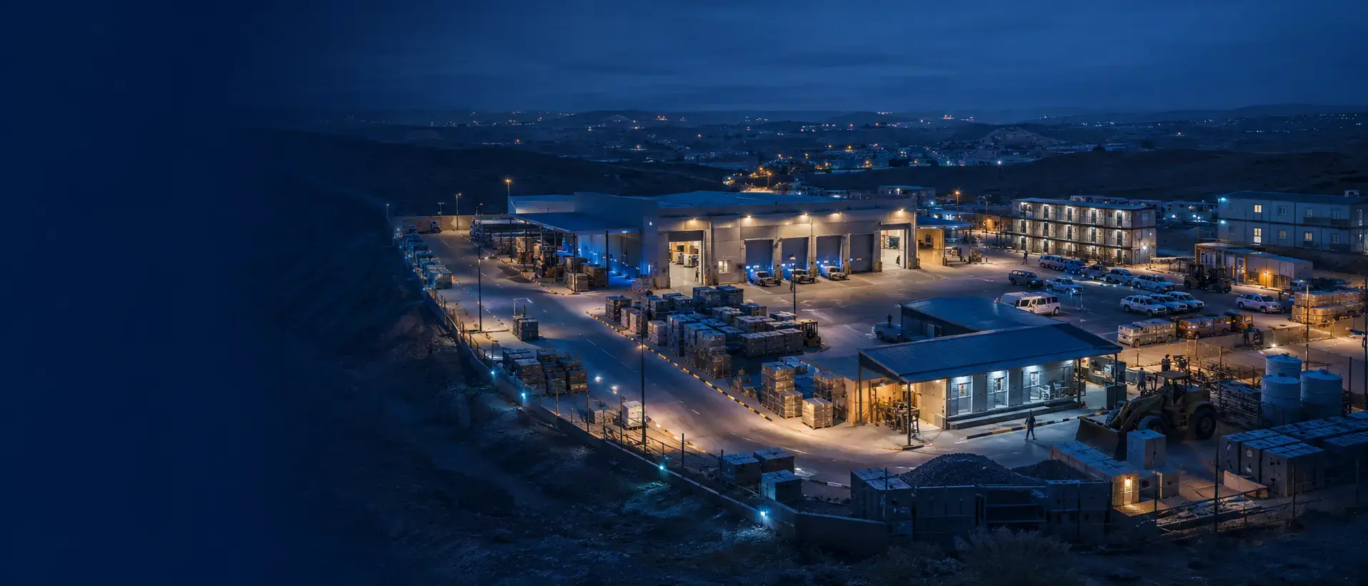 Integrated defense logistics and mission-support operating campus in Jordan