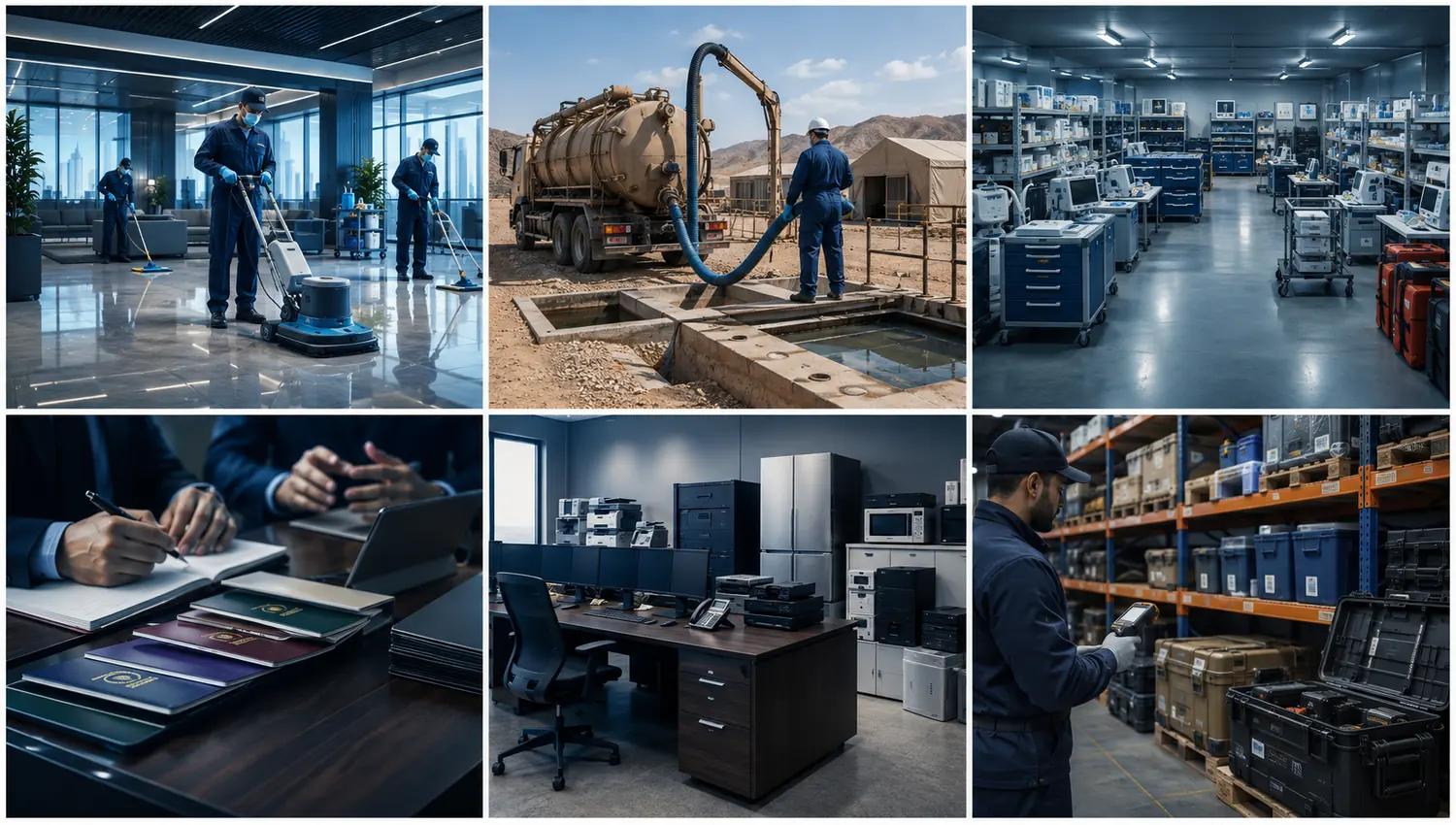 Mission support services including fleet, supply, facilities, medical and life support